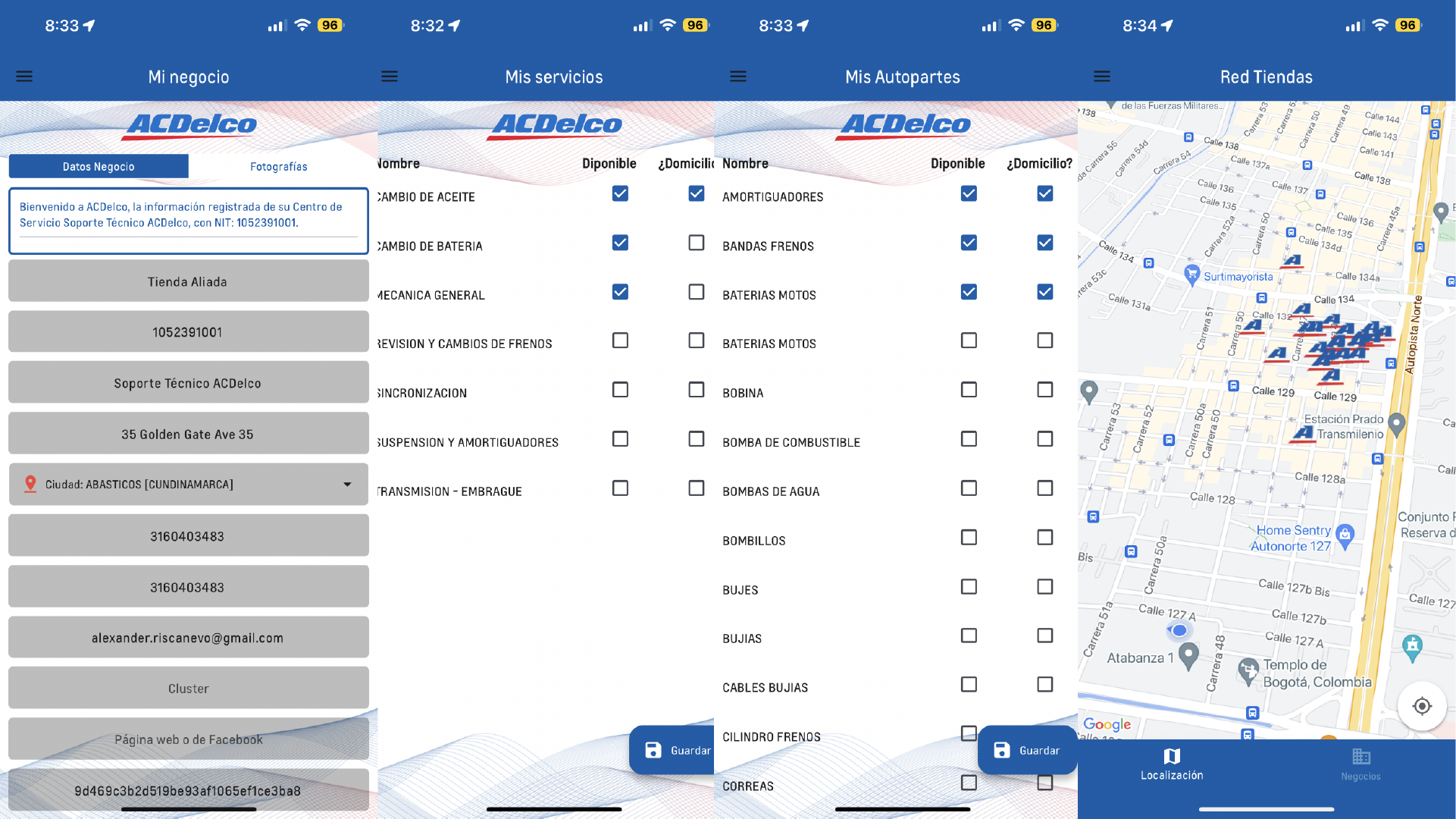 Aplicación móvil ACDelco